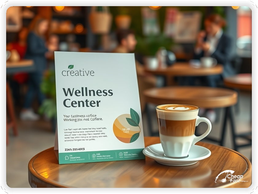 Creative Print Design 1, Wellness Center promo cards creative layout