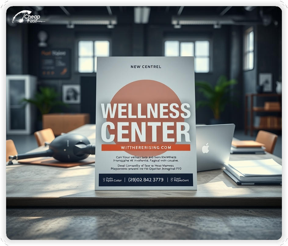 Professional Circular 1, Wellness Center handouts print sample
