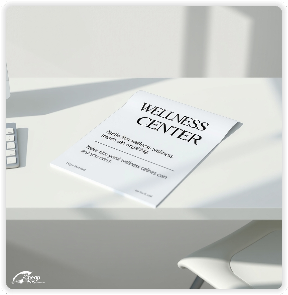 Promo Flyer Sample 1, Wellness Center leaflets creative layout