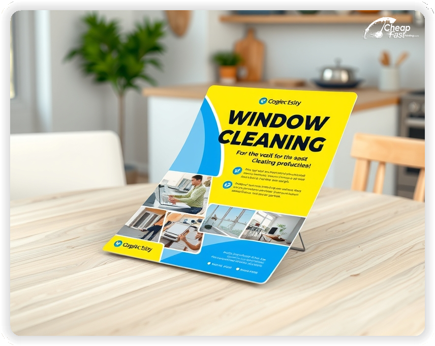Print Ready Layout 1, Window Cleaning brochures layout example