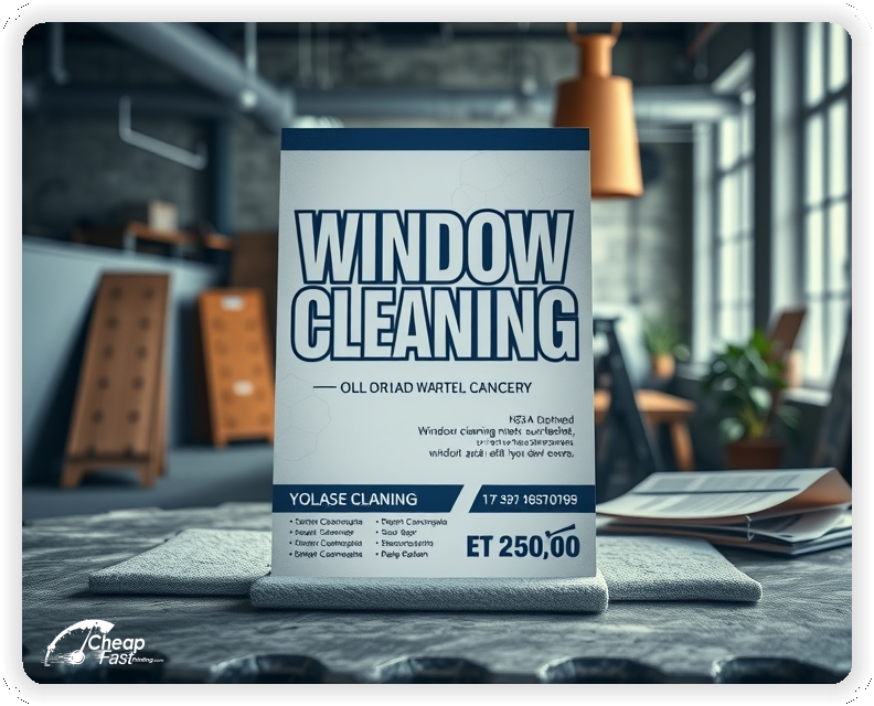 Promo Flyer Sample 1, Window Cleaning leaflets creative layout
