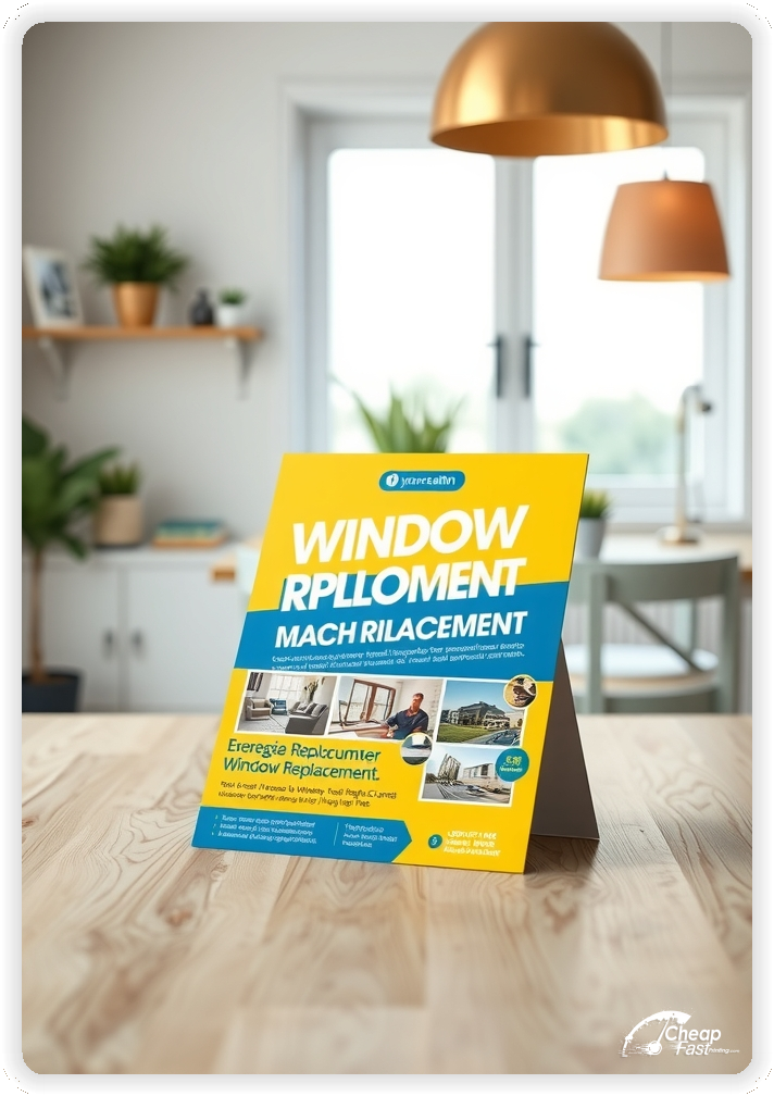 Print Ready Layout 1, Window Replacement brochures layout example