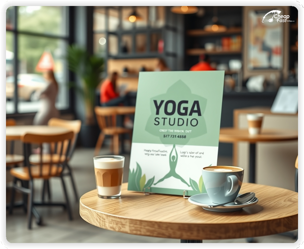 Advertising Brochure 1, Yoga Studio leaflets layout example