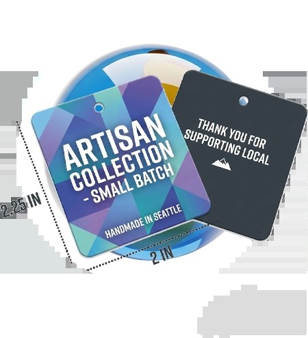 2x2 25 Custom Product Tags Cheap Fast Printing