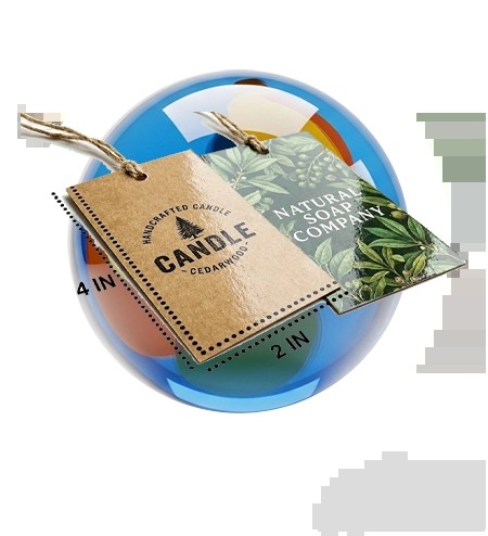 2x4 Large Custom Product Tags Apparel Branding