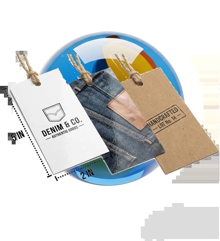 2x5 Long Product Tags Custom Clothing Labels