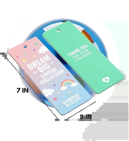 2x7 Extra Tall Product Tags Custom Design Printing