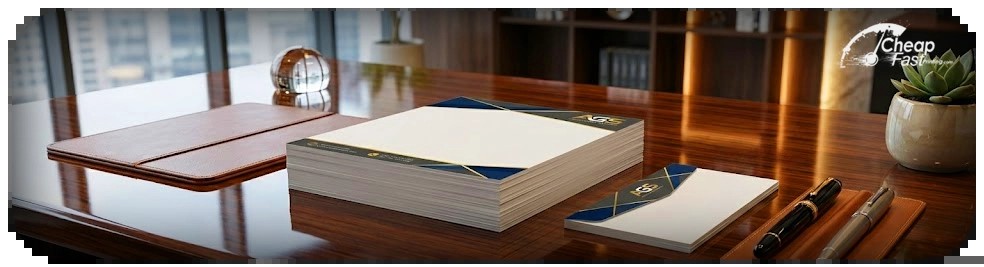 Corporate Letterhead Stationery Stack Mockup