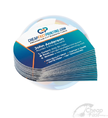 Business Cards Half Circle Printing