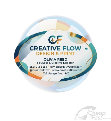 Business Cards Oval Printing