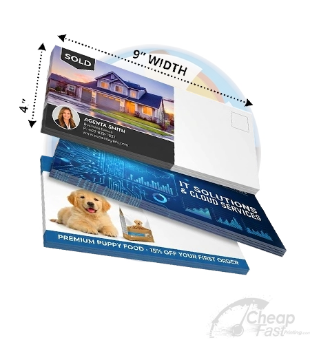 4x9 Tall Panoramic Rack Cards For Menus