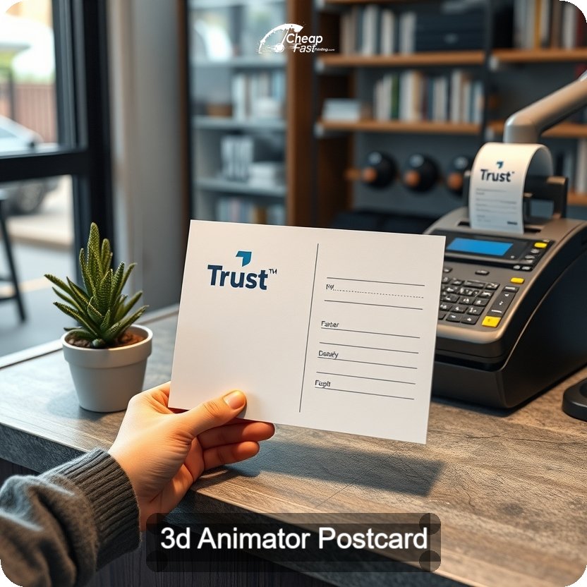 3d Animator Postcard Sample 01 · 5" x 5" design sample