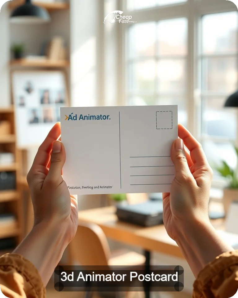 3d Animator Postcard Sample 02 · 4.25" x 5.5" design sample