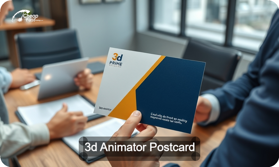 3d Animator Postcard Sample 03 · 4" x 9" design sample