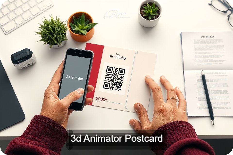 3d Animator Postcard Sample 09 · 6" x 9" design sample