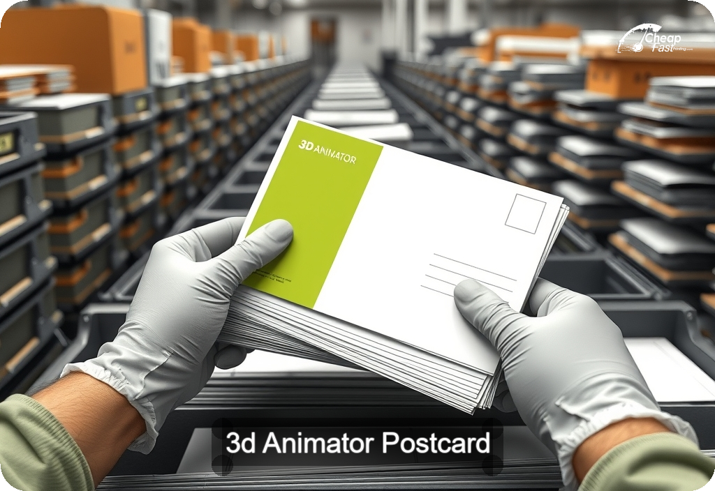 3d Animator Postcard Sample 10 · 6" x 11" design sample