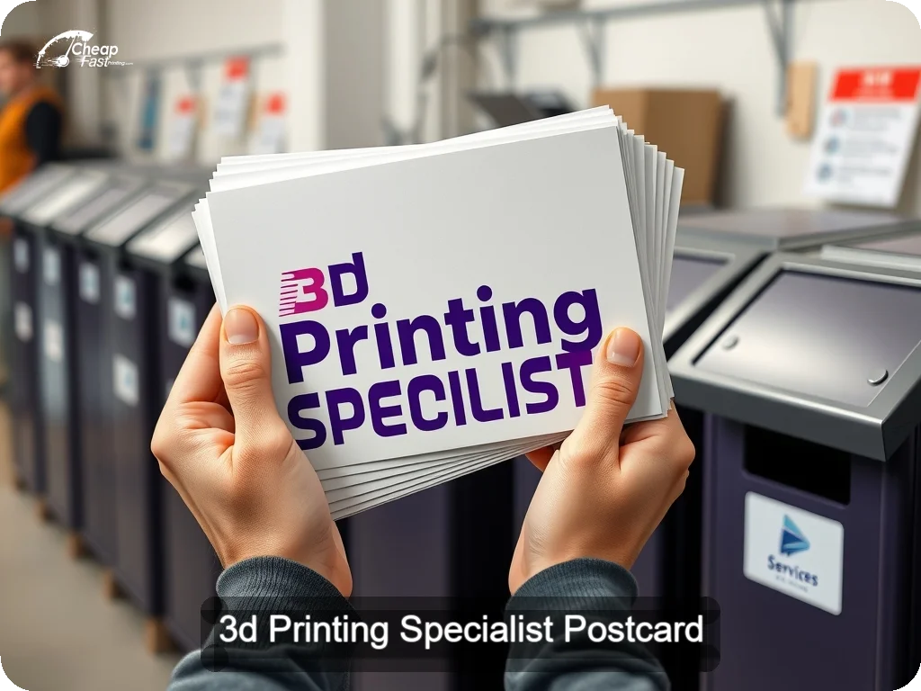 3d Printing Specialist Postcard Sample 08 · 6.5" x 9" design sample