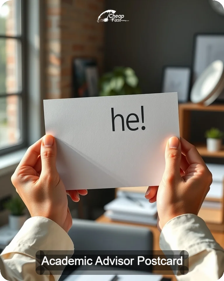 Academic Advisor Postcard Sample 01 · 4.25" x 5.5" design sample