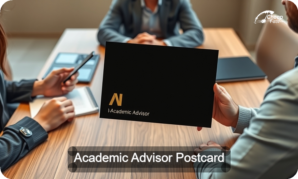 Academic Advisor Postcard Sample 02 · 4" x 9" design sample