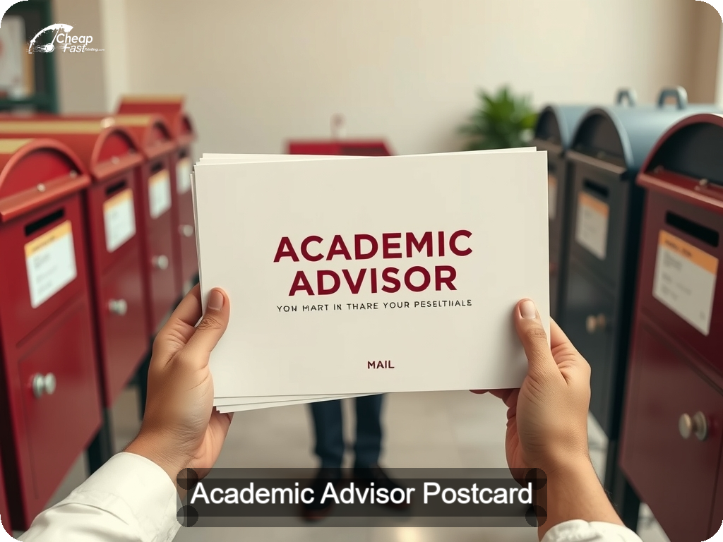 Academic Advisor Postcard Sample 04 · 6.5" x 9" design sample