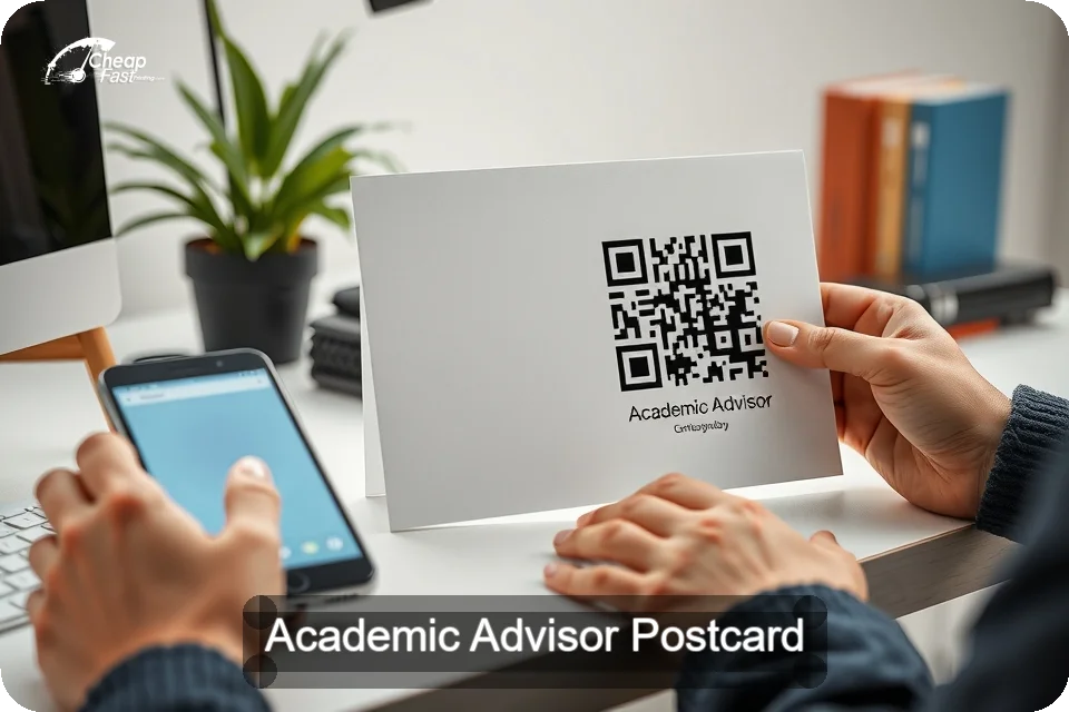 Academic Advisor Postcard Sample 08 · 6" x 9" design sample