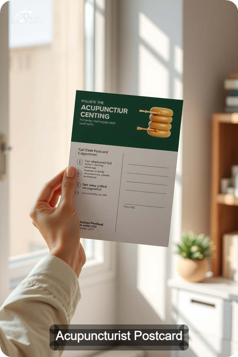 Acupuncturist Postcard Sample 05 · 4.5" x 11" design sample