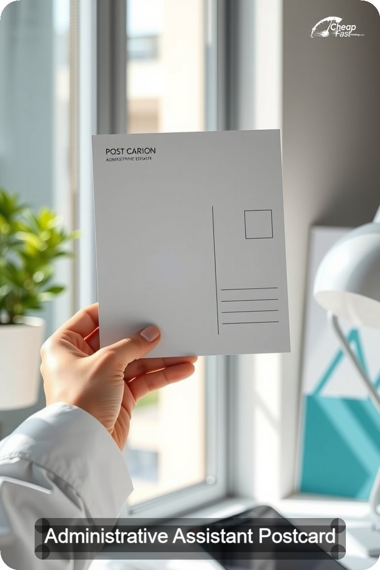 Administrative Assistant Postcard Sample 09 · 4.5" x 11" design sample