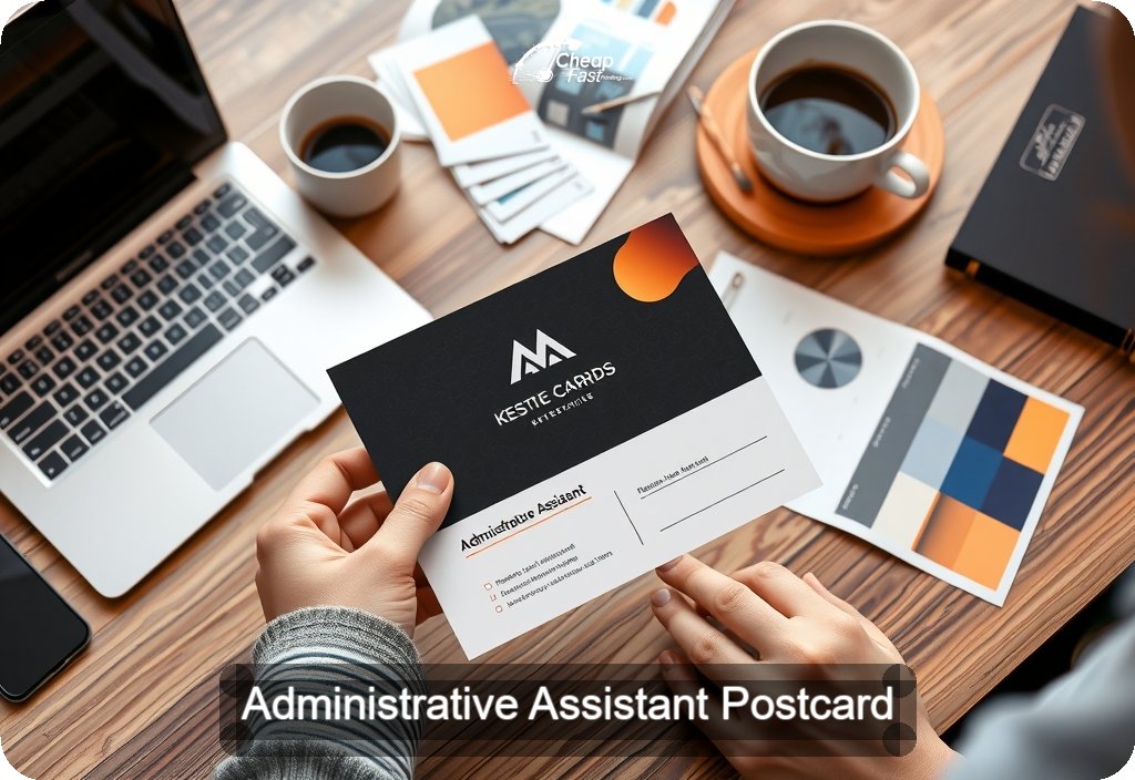 Administrative Assistant Postcard Sample 10 · 4" x 6" design sample