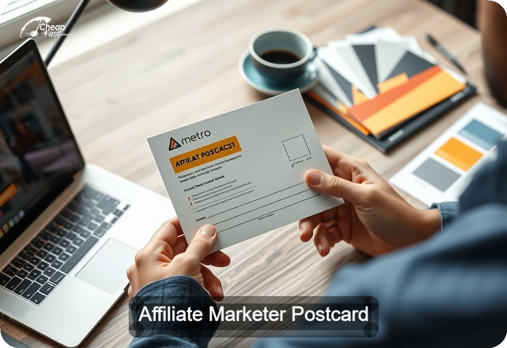 Affiliate Marketer Postcard Sample 10 · 4" x 6" design sample