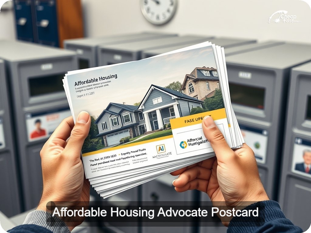 Affordable Housing Advocate Postcard Sample 03 · 6.5" x 9" design sample