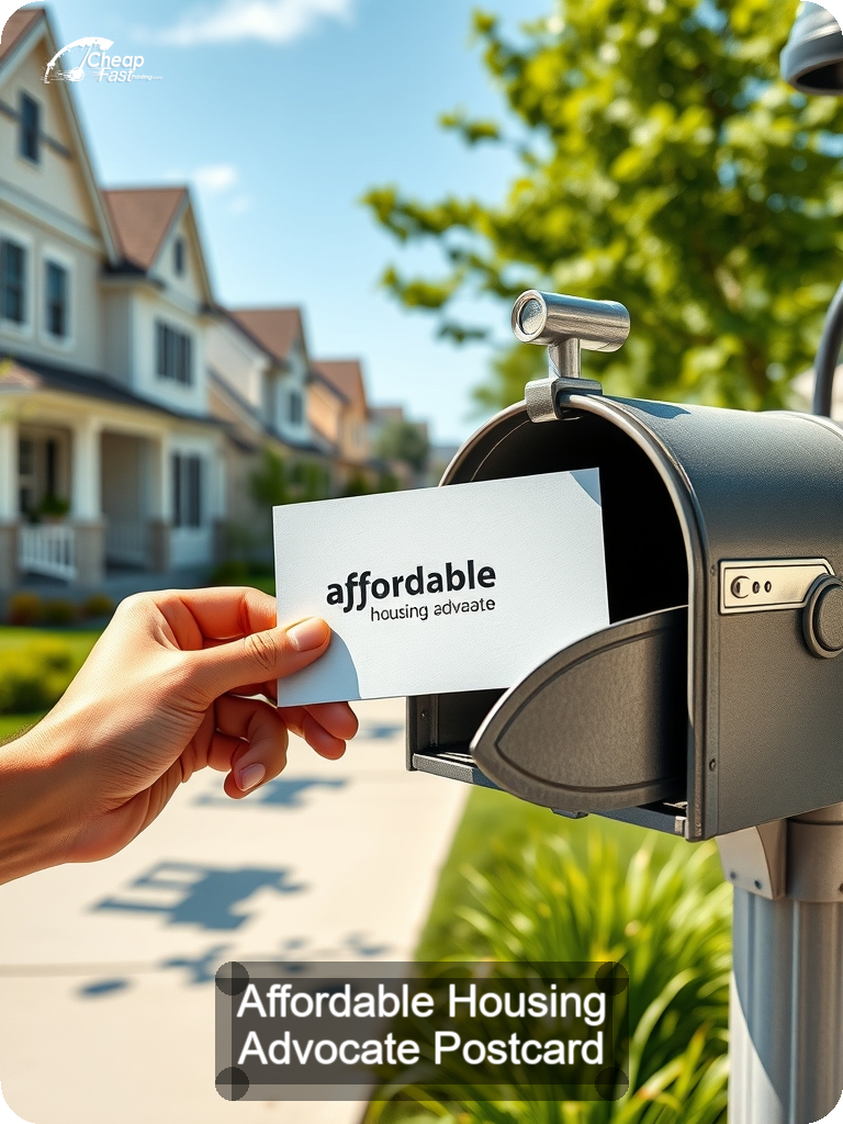 Affordable Housing Advocate Postcard Sample 06 · 5" x 7" design sample