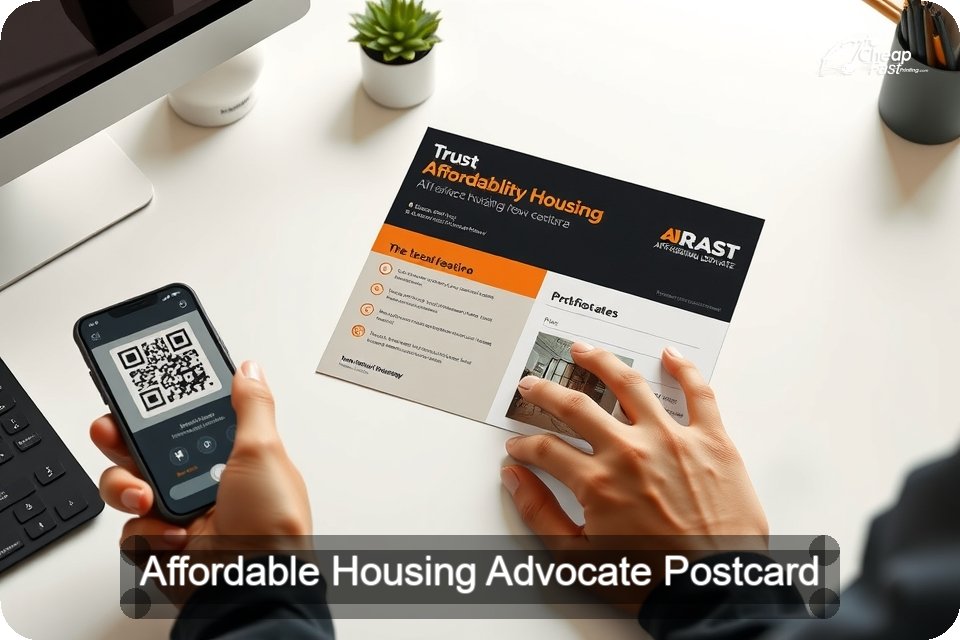 Affordable Housing Advocate Postcard Sample 07 · 6" x 9" design sample