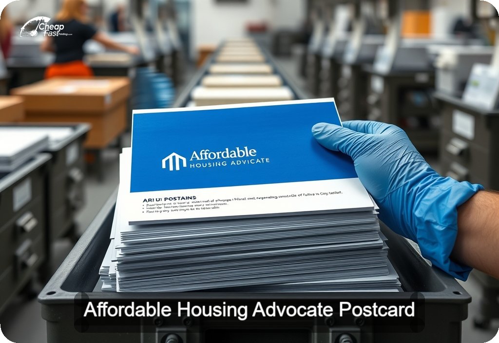 Affordable Housing Advocate Postcard Sample 08 · 6" x 11" design sample