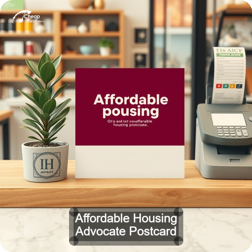 Affordable Housing Advocate Postcard Sample 09 · 5" x 5" design sample