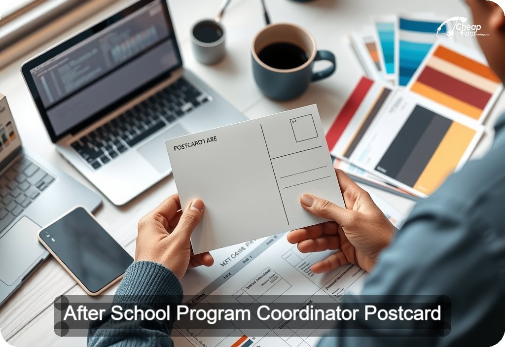 After School Program Coordinator Postcard Sample 06 · 4" x 6" design sample