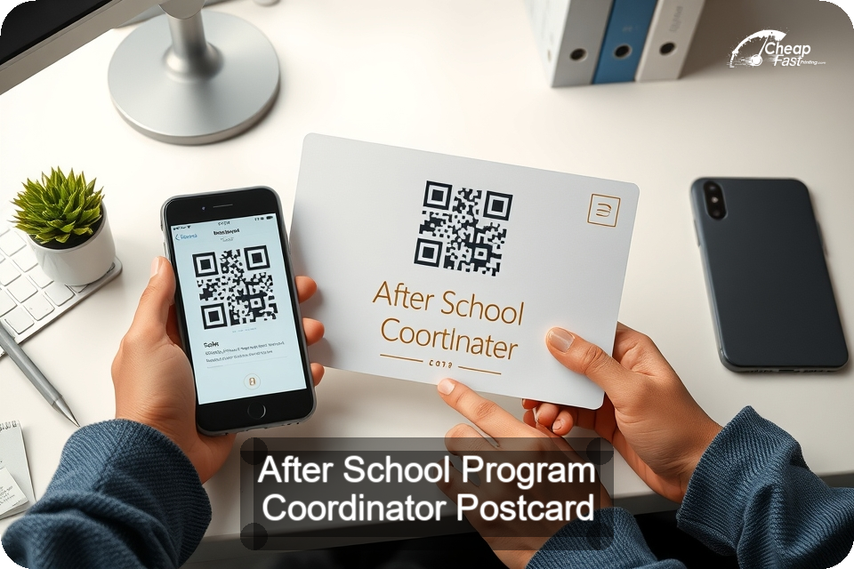 After School Program Coordinator Postcard Sample 08 · 6" x 9" design sample