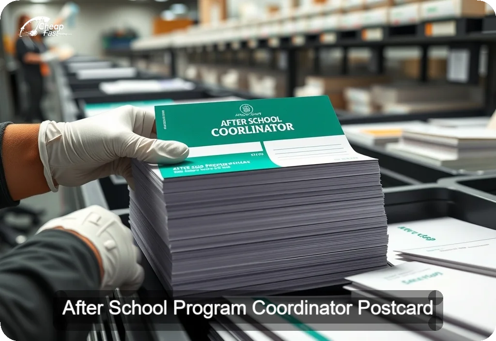 After School Program Coordinator Postcard Sample 09 · 6" x 11" design sample