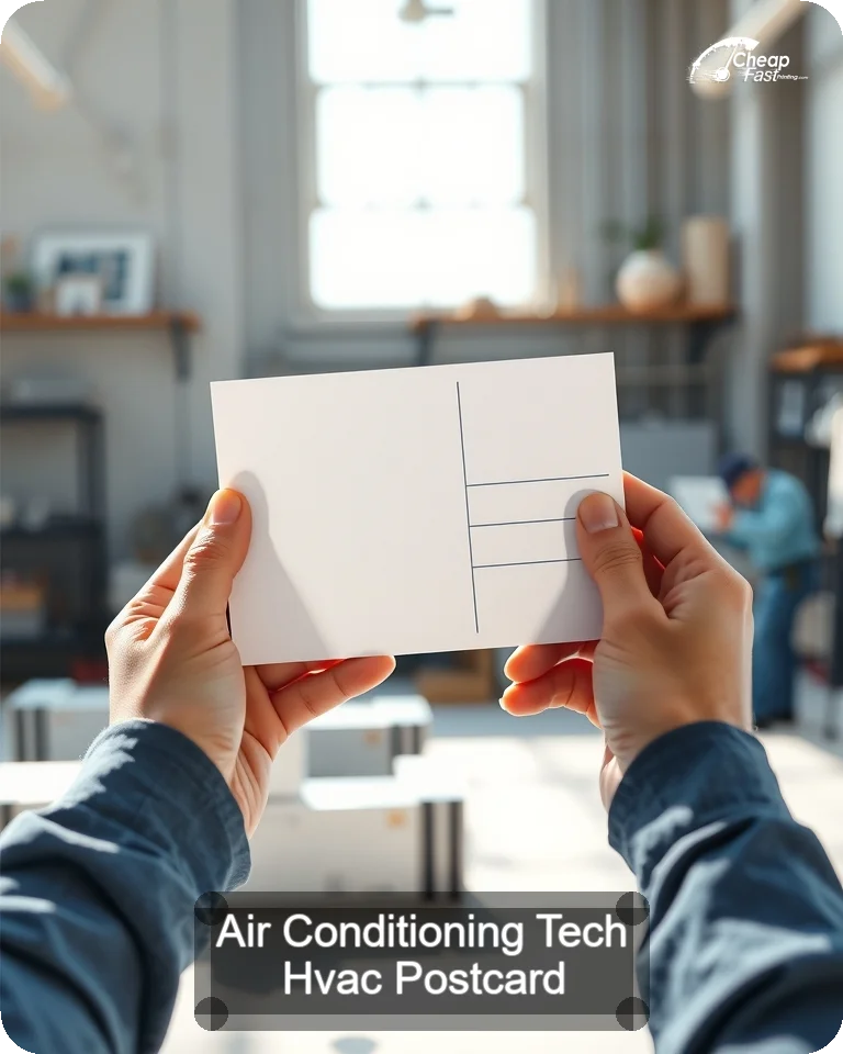 Air Conditioning Tech Hvac Postcard Sample 04 · 4.25" x 5.5" design sample