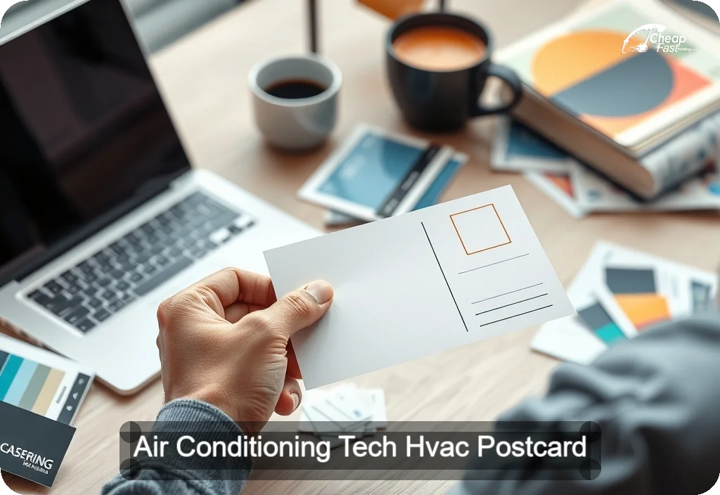 Air Conditioning Tech Hvac Postcard Sample 09 · 4" x 6" design sample