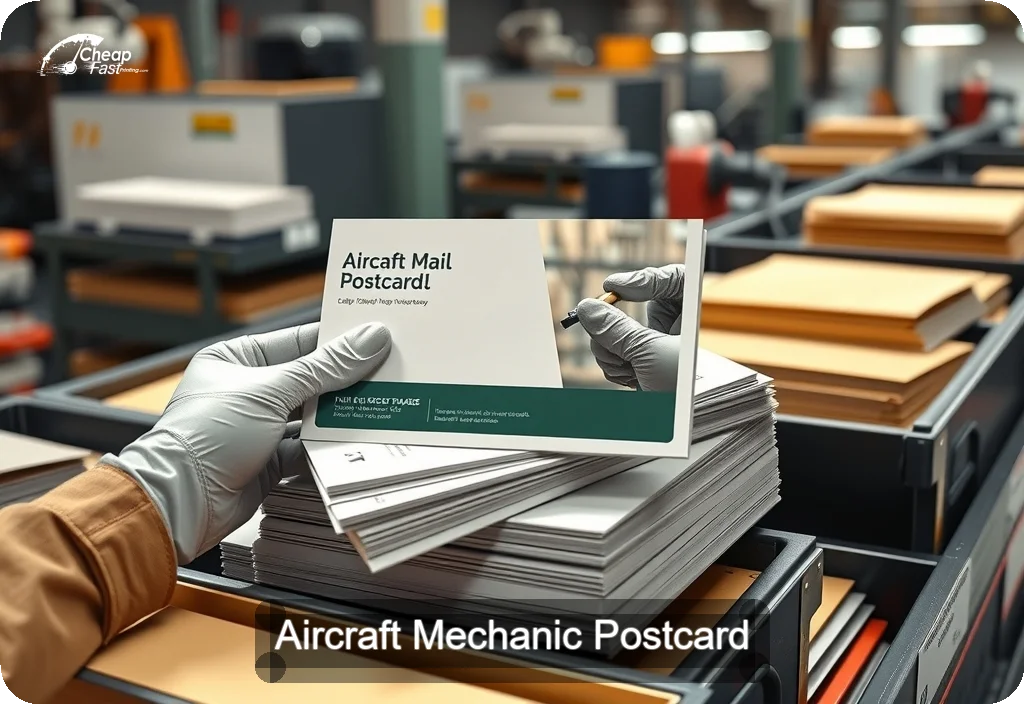 Aircraft Mechanic Postcard Sample 01 · 6" x 11" design sample