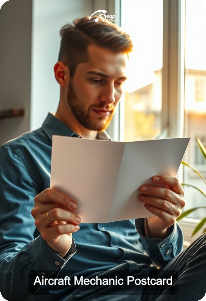 Aircraft Mechanic Postcard Sample 05 · 4.5" x 6.5" design sample