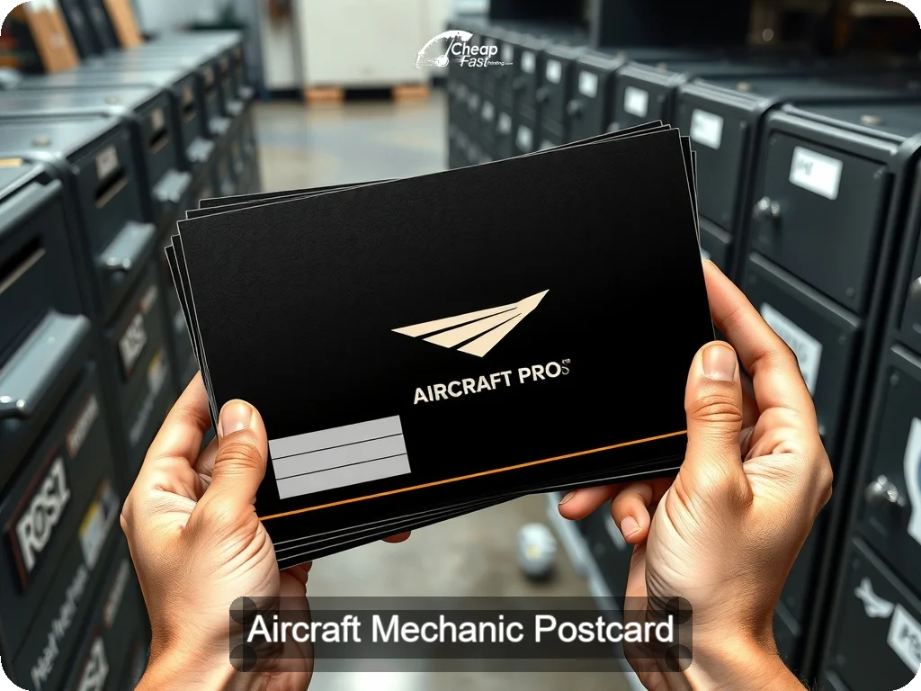 Aircraft Mechanic Postcard Sample 06 · 6.5" x 9" design sample