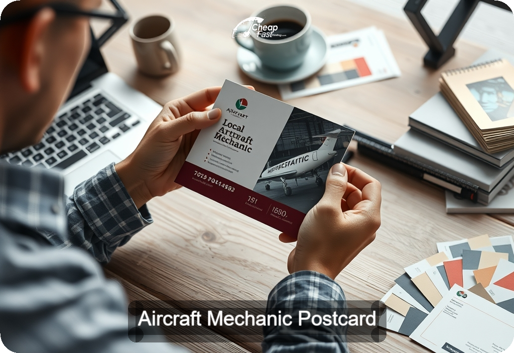 Aircraft Mechanic Postcard Sample 08 · 4" x 6" design sample