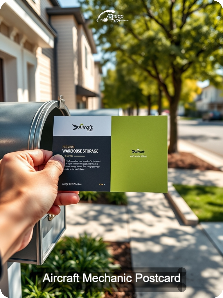 Aircraft Mechanic Postcard Sample 09 · 5" x 7" design sample