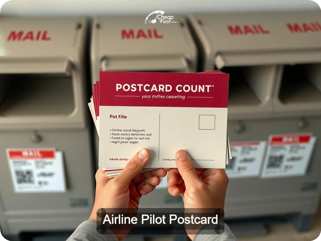 Airline Pilot Postcard Sample 04 · 6.5" x 9" design sample