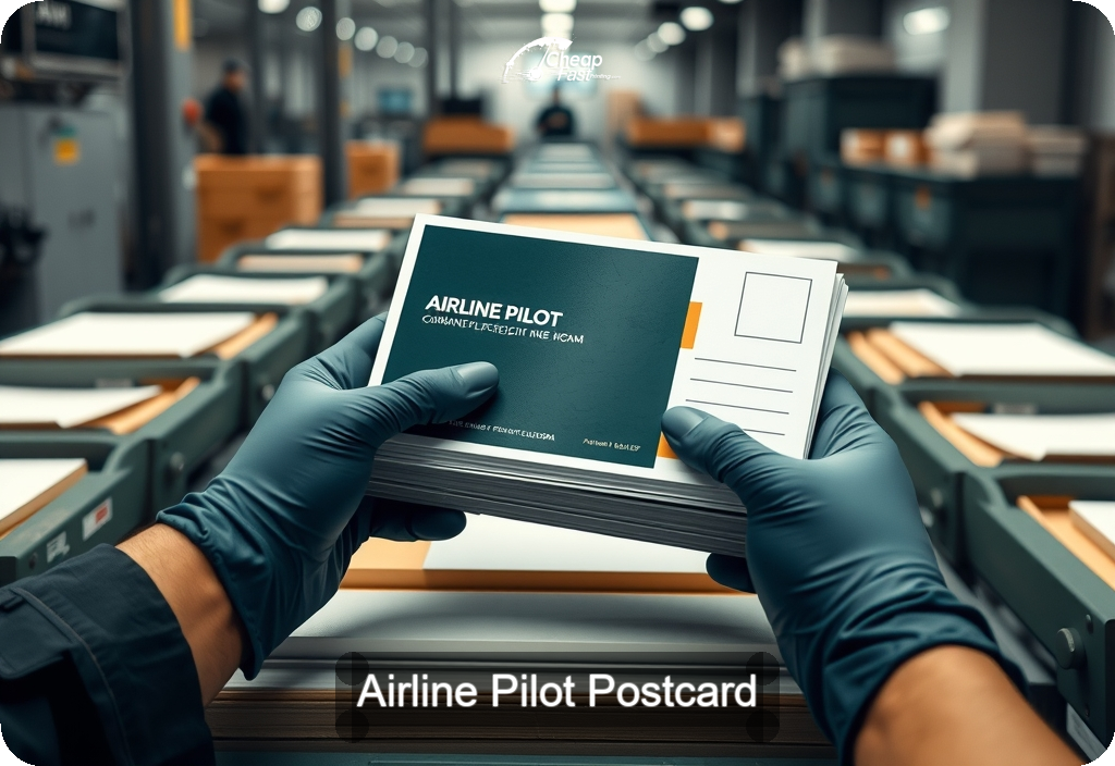 Airline Pilot Postcard Sample 09 · 6" x 11" design sample