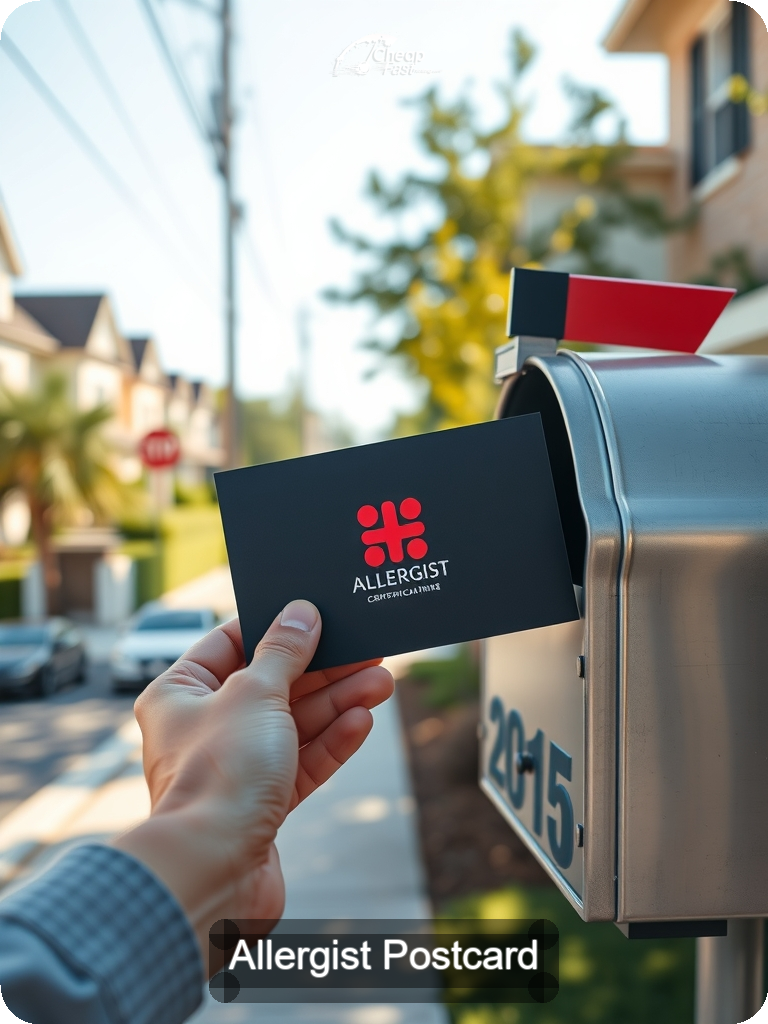 Allergist Postcard Sample 03 · 5" x 7" design sample