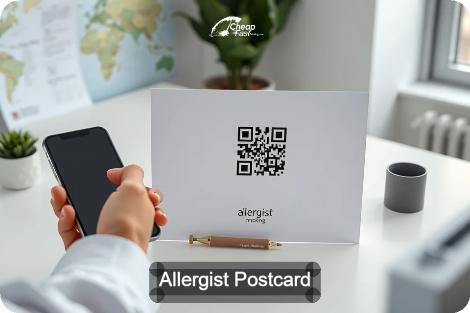 Allergist Postcard Sample 04 · 6" x 9" design sample