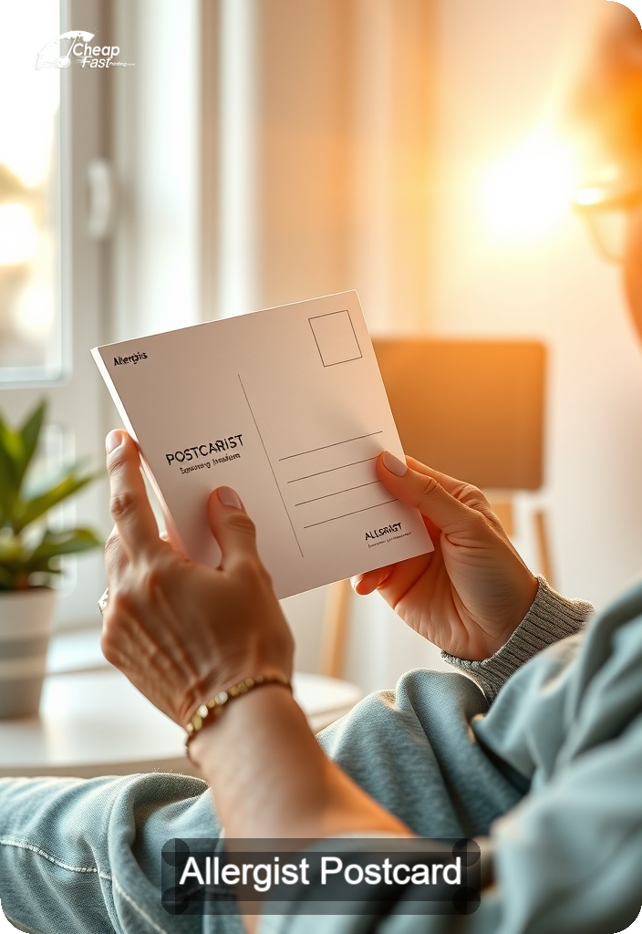 Allergist Postcard Sample 09 · 4.5" x 6.5" design sample