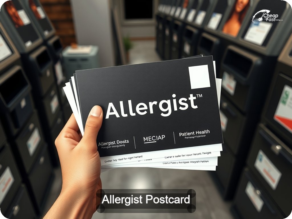 Allergist Postcard Sample 10 · 6.5" x 9" design sample